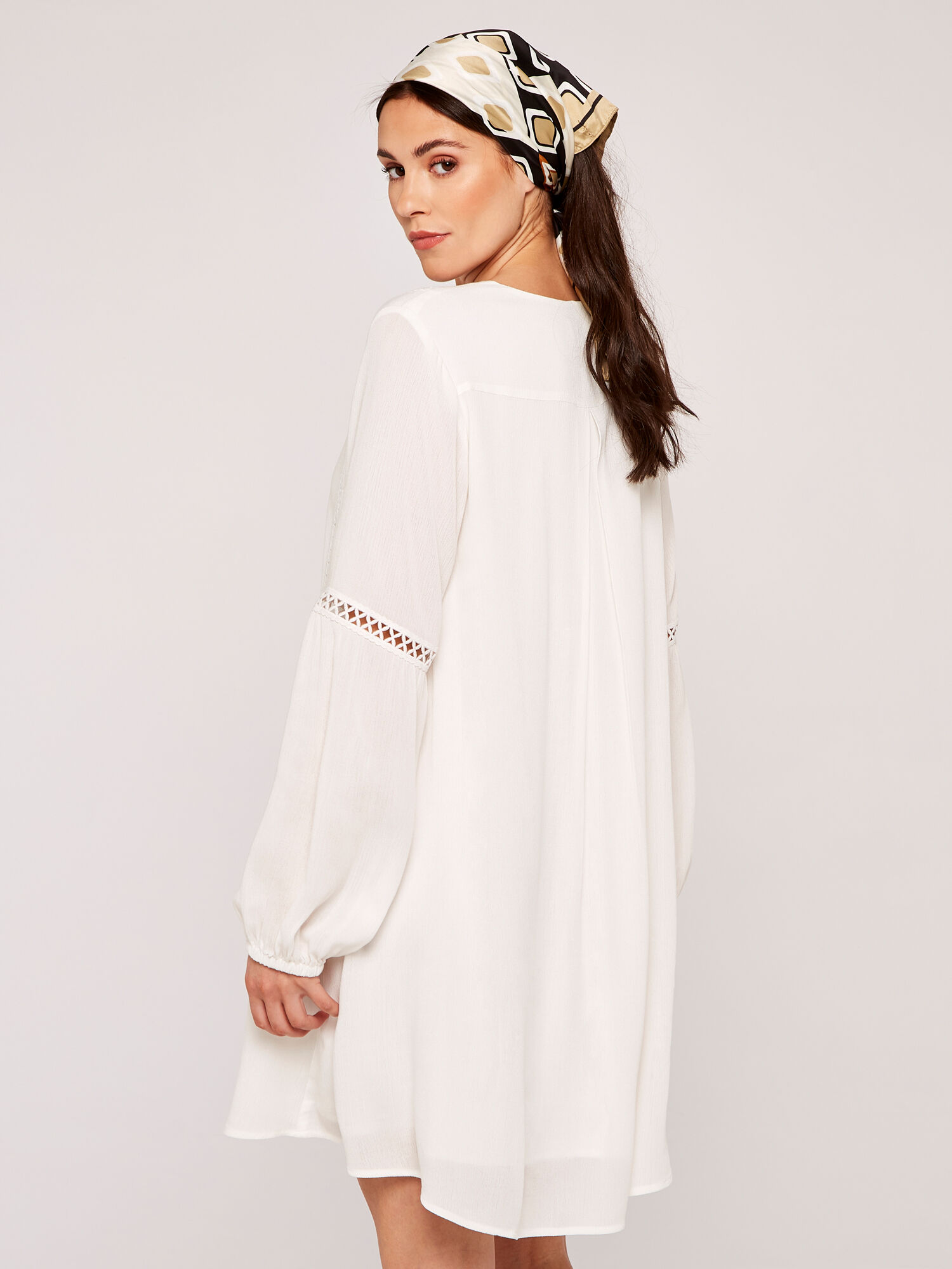 Long sleeve white outlet smock dress
