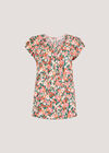 Ditsy Floral Tulip Sleeve Top, Green, large