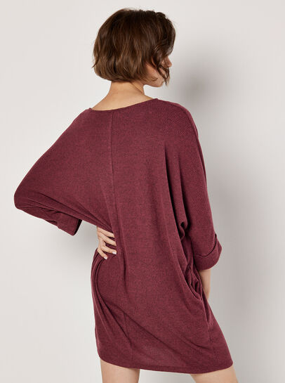 Ribbed Cocoon Mini Dress