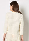 Shimmer Cotton Cardigan, Cream, large