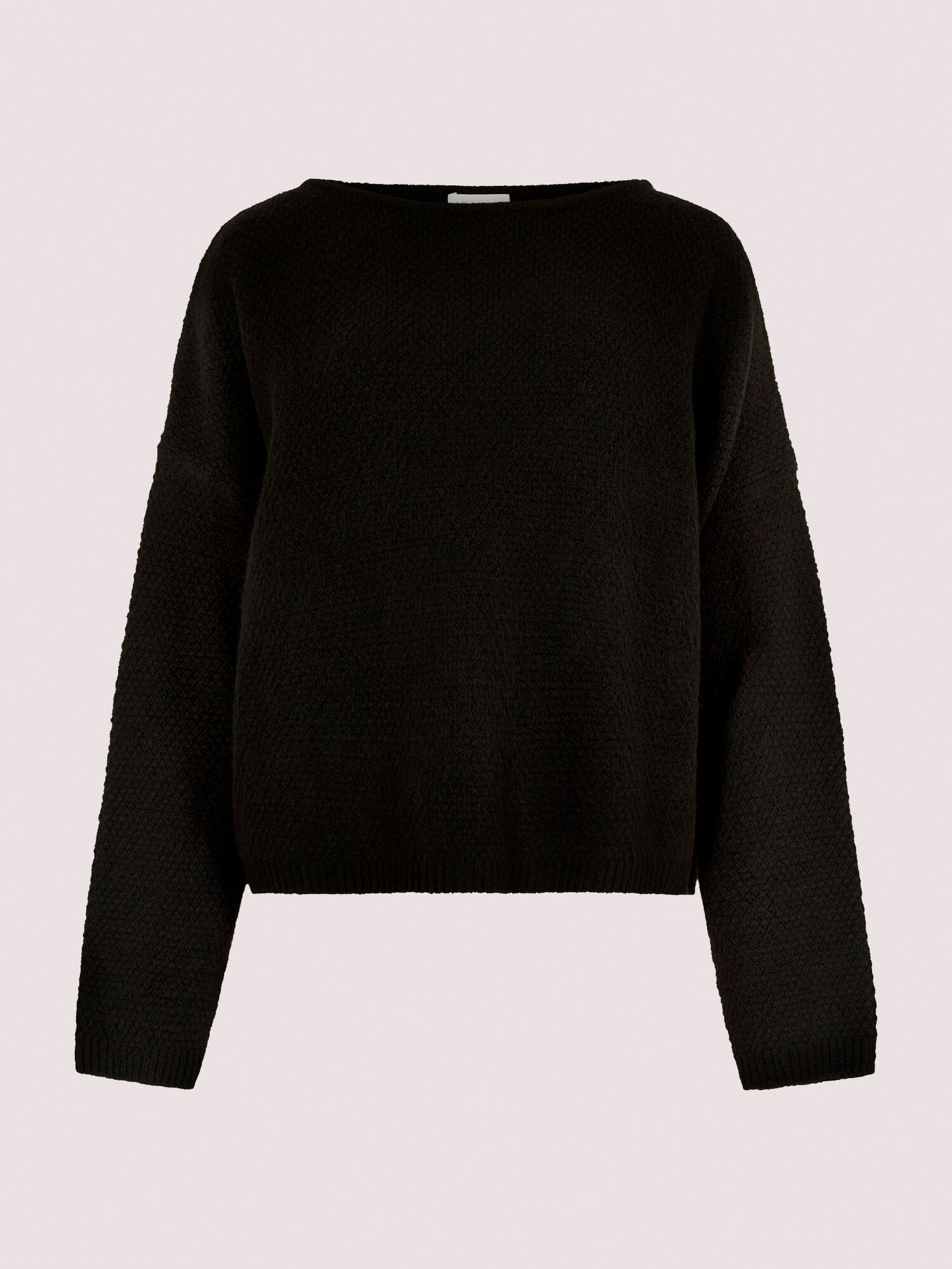 Black boucle sweater discount