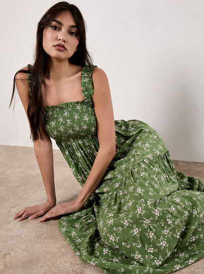 Orchid Smock Midi Dress