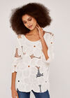 Flower Crochet Top, Cream, large