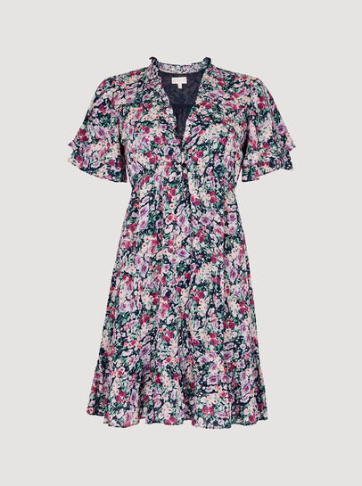 Painterly Floral Mini Dress