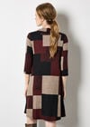 Colour Block Swing Mini Dress, Burgundy, large