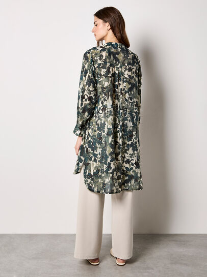 Paintbrush Floral Tunic Shirt