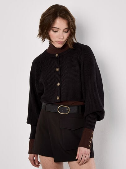 Cropped Batwing Cardigan