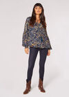Paisley Boho Blouse, Navy, large