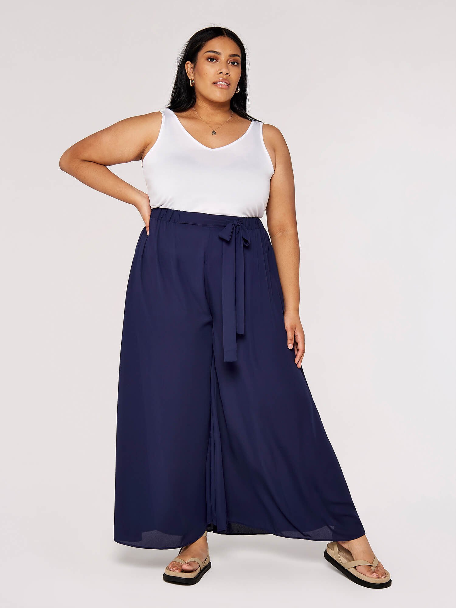Plus size high waisted palazzo pants shop