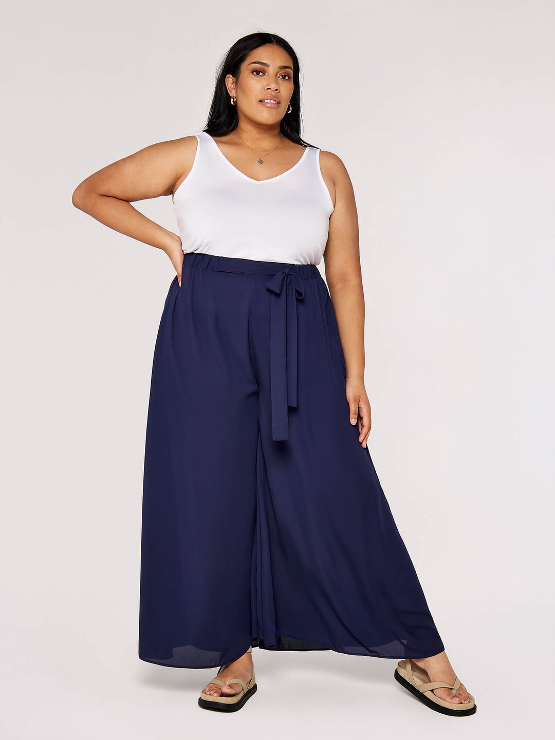Image of High Waisted Palazzo Trouser