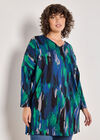 Curve Brushstroke Soft Touch Top, Blue, large