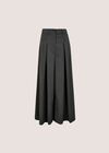 Wide-Leg Pleat Pinstripe Trousers, Grey, large