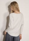 Metallic Ribbed Knit Jumper, White, large