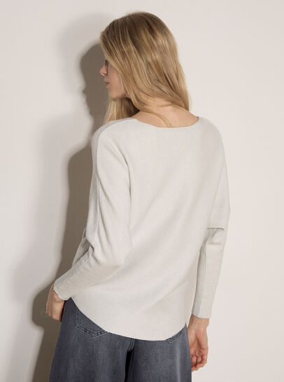 Metallic Ribbed Knit Jumper