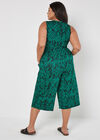 Curve Zebra Print Jumpsuit, Green, large