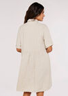 Babydoll Shirt Mini Dress, Stone, large