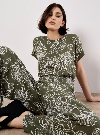 Sarasa Floral Wide Leg Trousers