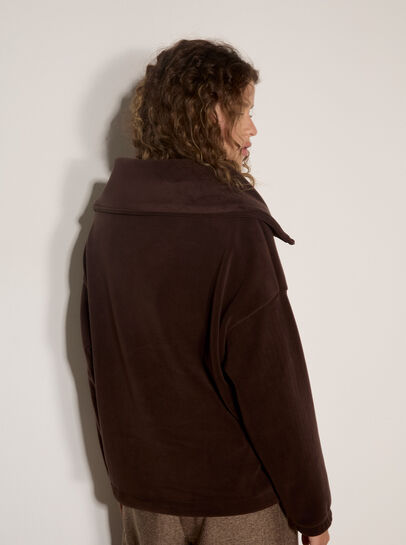 Funnel Neck Teddy Borg Fleece Jumper