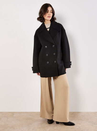 Tailored Double-Breasted Peacoat
