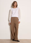 Rose Sleeve Knitted Jumper, White, large