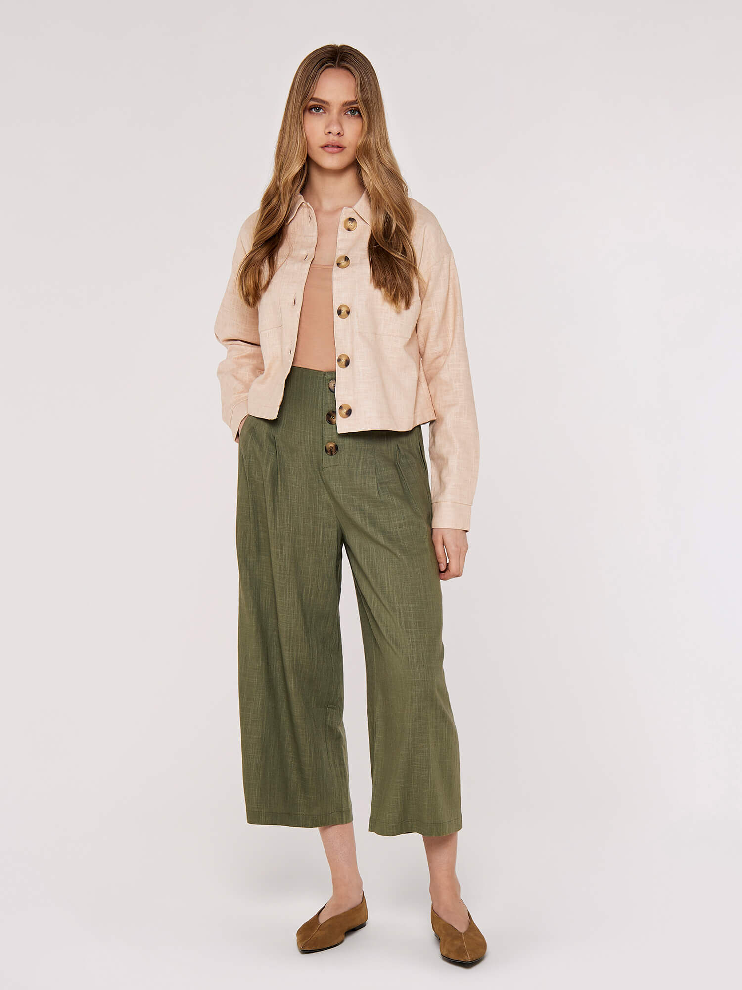 Cropped linen jacket online