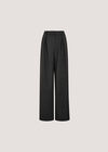 Wide-Leg Woven Tailored Trousers, Dark Grey/Charcoal, large