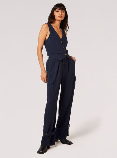 Textured Pinstripe Waistcoat