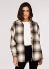 Plaid Oversized Shirt, Black, large