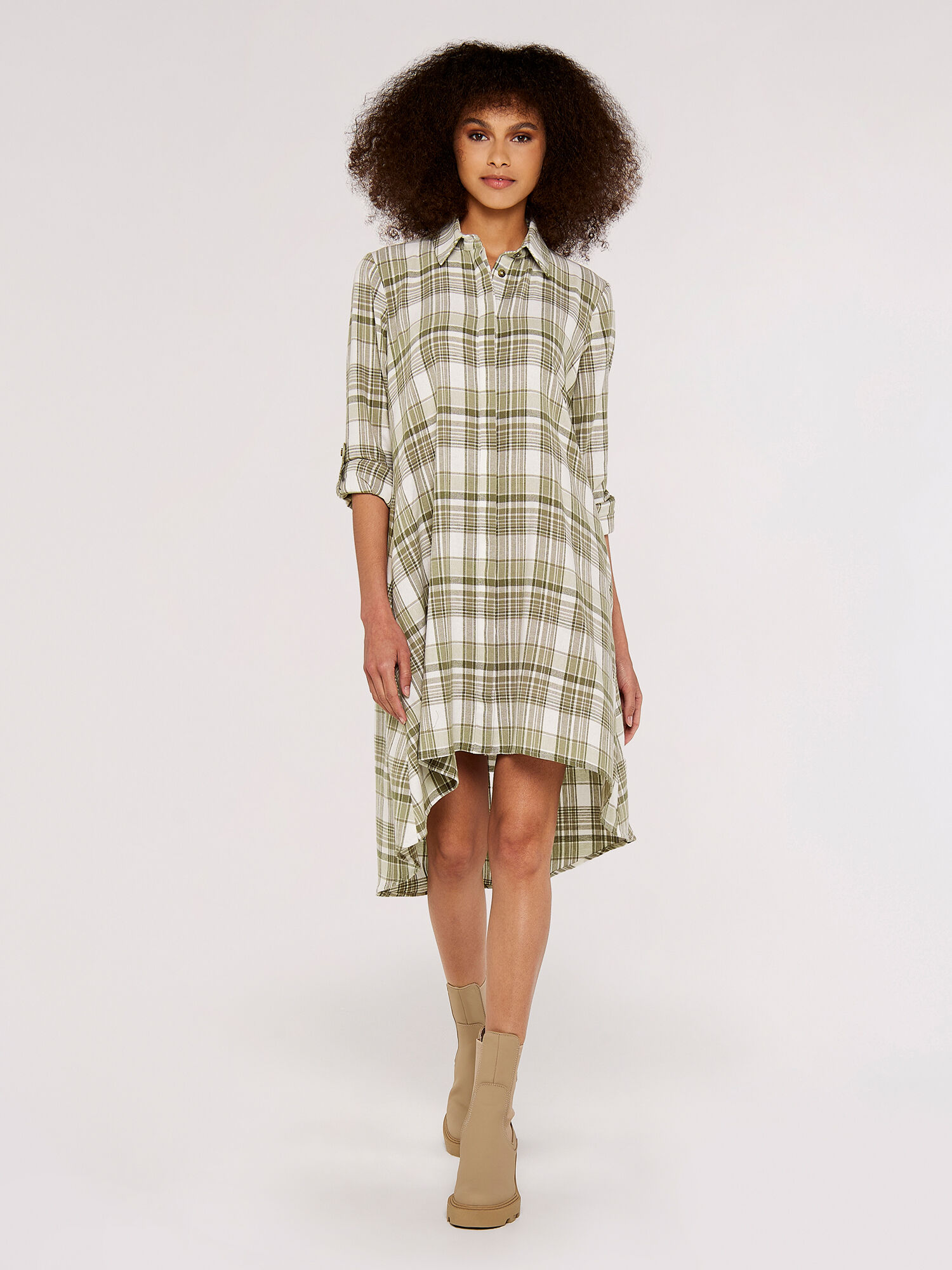 Flannel new arrivals shirt dress