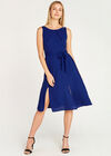 Split Skater Dress, Blue, large
