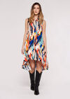 High-Low Shirt Mini Dress, Blue, large