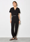 Soft Woven Utility Jumpsuit, Black, large