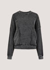 Waffle Panel Sweatshirt, Dark Grey/Charcoal, large