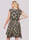Tile Hankyhem Dress, Khaki, large