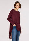 Butterfly Lace Panel Top, Burgundy, large