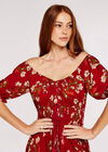 Blossom Bardot Maxi Dress, Red, large