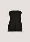 Bandeau Side Split Top, Black, large