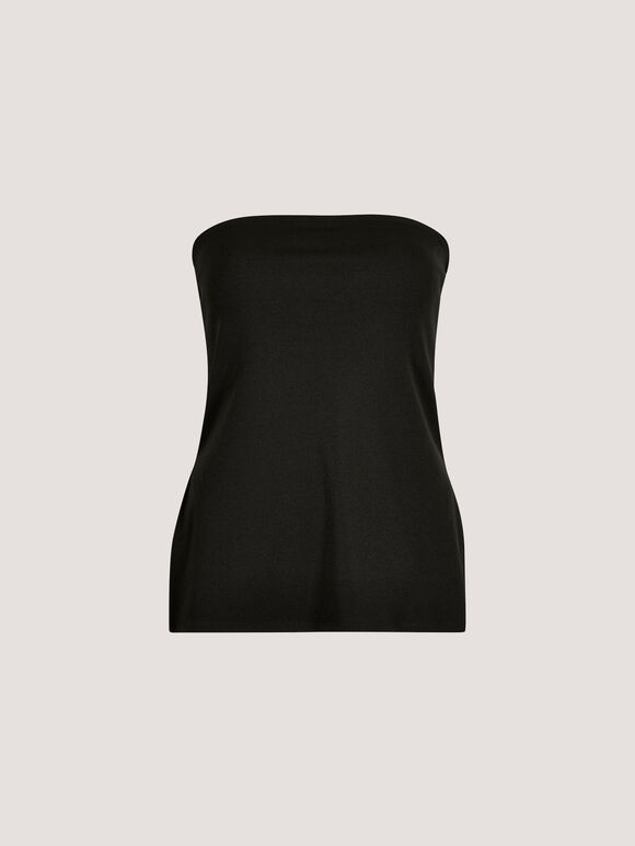 Bandeau Side Split Top, Black, large