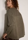 Jacquard Knit Jersey Top, Khaki, large