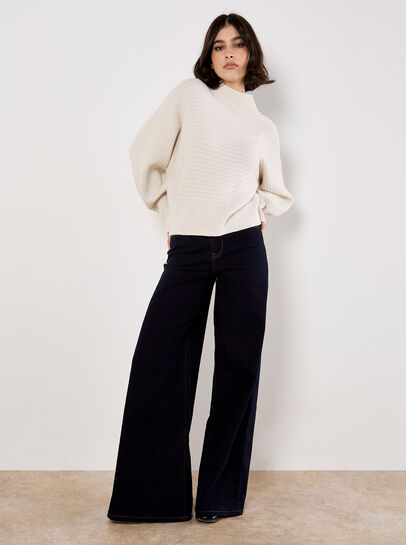 Twisted Cable Knit Batwing Jumper