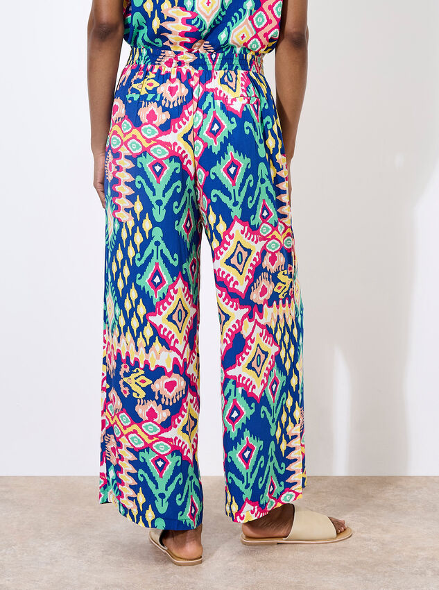 Colour Pop Ikat Trousers, Blue, large