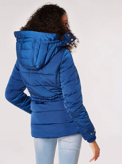 Faux Fur Hood Puffer Jacket