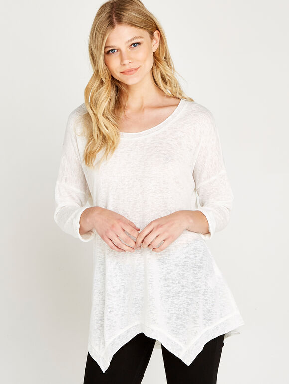 Hankyhem Open Back Top, Cream, large
