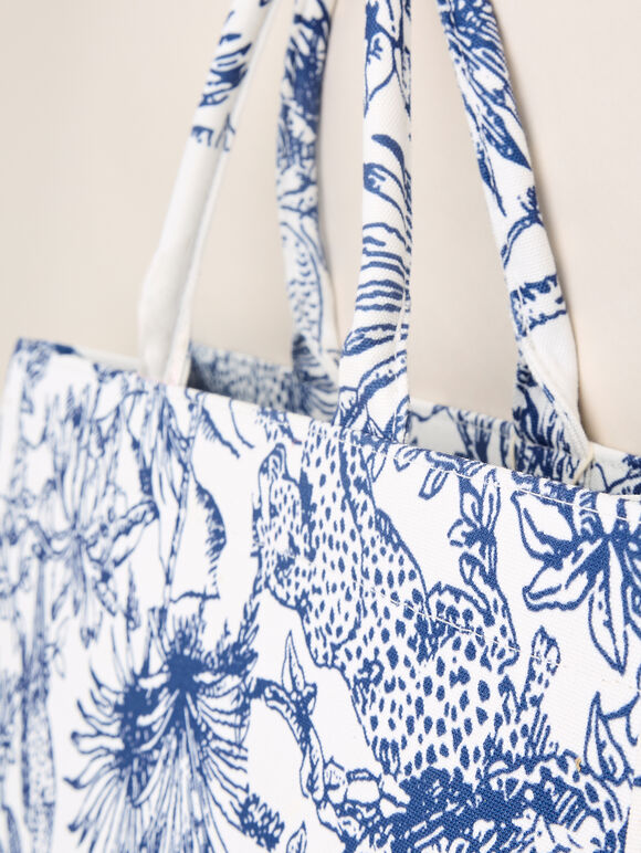 Vacation Vibes Cotton Fabric Bag, Assorted, large