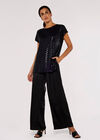 Metallic Chevron Tee, Black, large