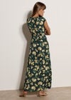 Jasmine Floral Wrap Maxi Dress, Green, large