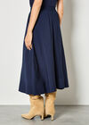 A-Line Midaxi Skirt, Navy, large