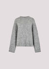 Fluffy Oversized Jumper, Grey, large