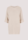 Waffle Knit Batwing Top , Stone, large