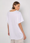 Sparkle Stud Oversized T-Shirt, White, large